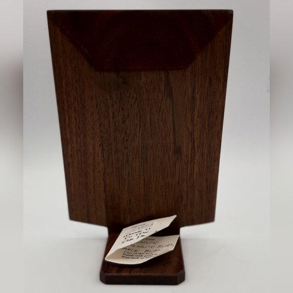 Vintage Hand Crafted Wooden Desk Clock Walnut Wood Working New Battery - Picture 3 of 7